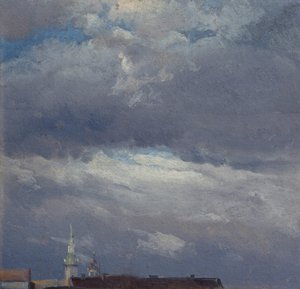 Storm Clouds over the Castle Tower of Dresden by Johan Christian Dahl